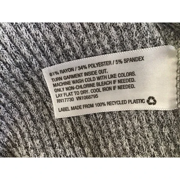 A New Day Sweater Dress Size M Heathered Gray Midi Length Lightweight Soft Knit - Picture 6 of 6